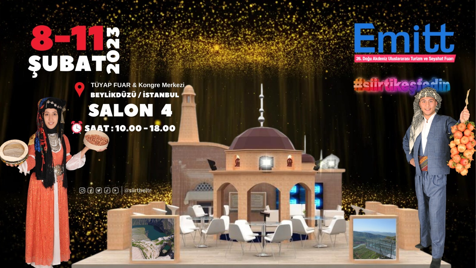 Siirt,  Uluslararası EMİTT Turizm Fuarına Hazır