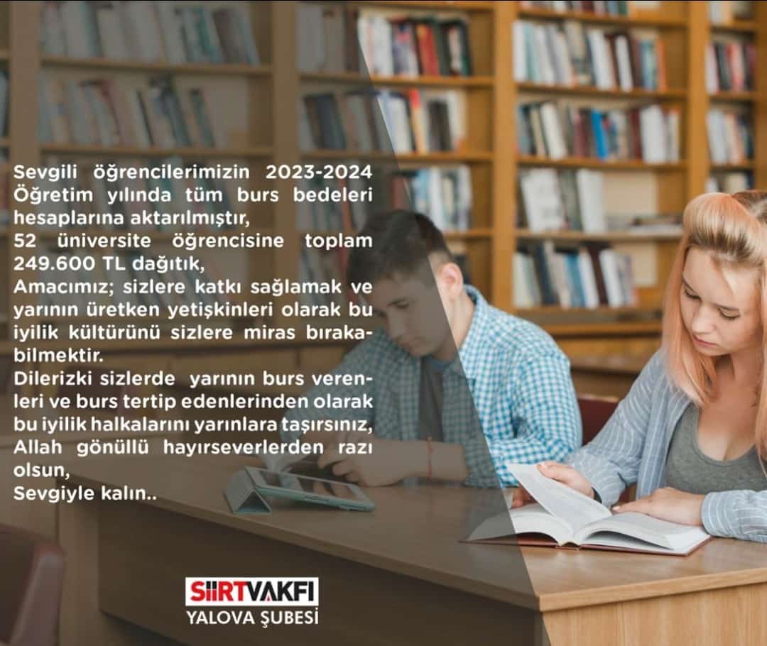Siirt Eğitim Kültür ve Yardımlaşma Vakfı, Öğrencilere Burs Desteği İçin Harekete Geçti