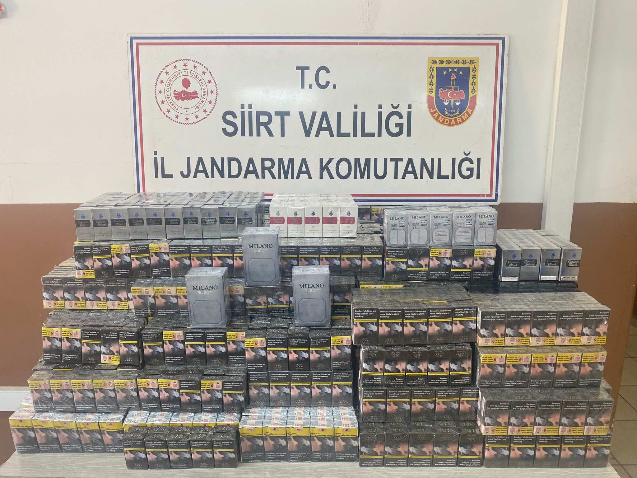 Siirt’te kaçak sigara operasyonu