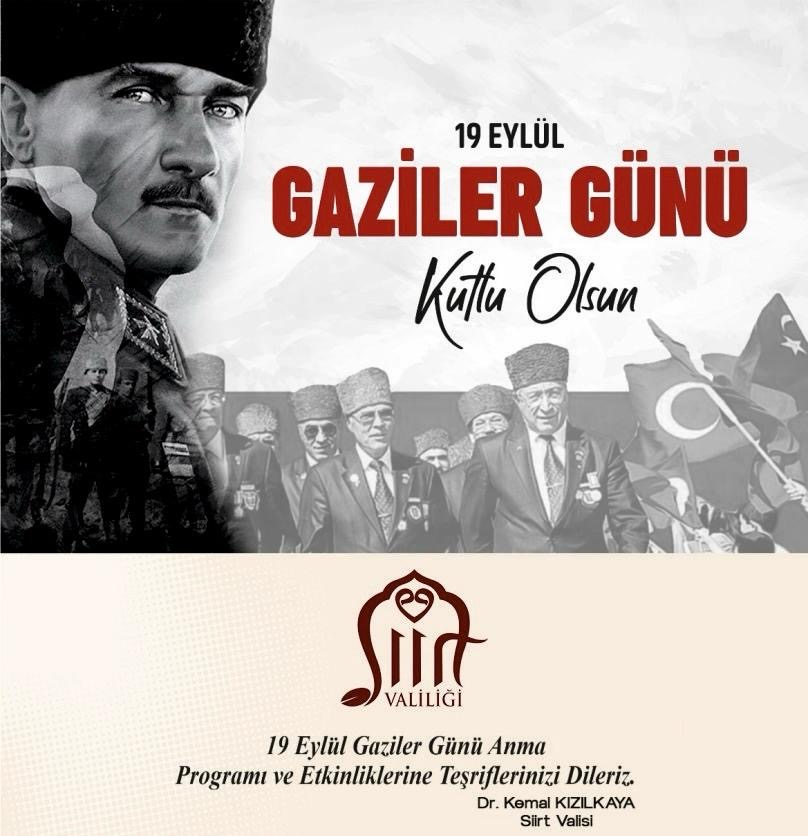 Siirt Valiliği 19 Eylül Gaziler Günü Programını Açıkladı