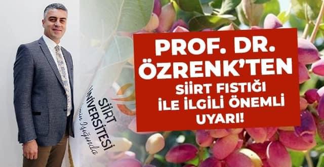 Prof. Dr. Koray Özrenk Yazdı, “Siirt Fıstığının Tüketilmesine Dair Doğru Bilinen Yanlışlar”