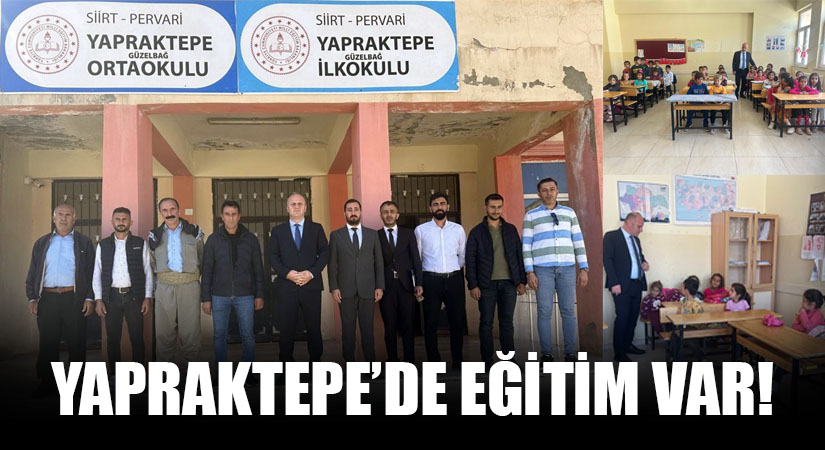 İl Milli Eğitim Müdürü Sadoğlu Yapraktepe İlk ve Ortaokulunu Ziyaret Etti