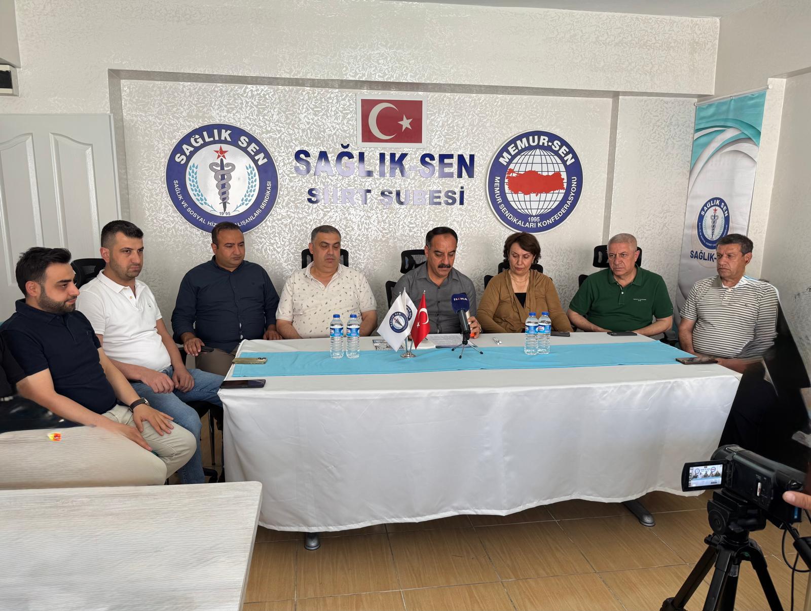 Sağlık-Sen Siirt Şube Başkanı Vesim Eviz: “Sağlık Çalışanlarının Haklı Taleplerini Her Platformda Savunmaya Devam Edeceğiz”