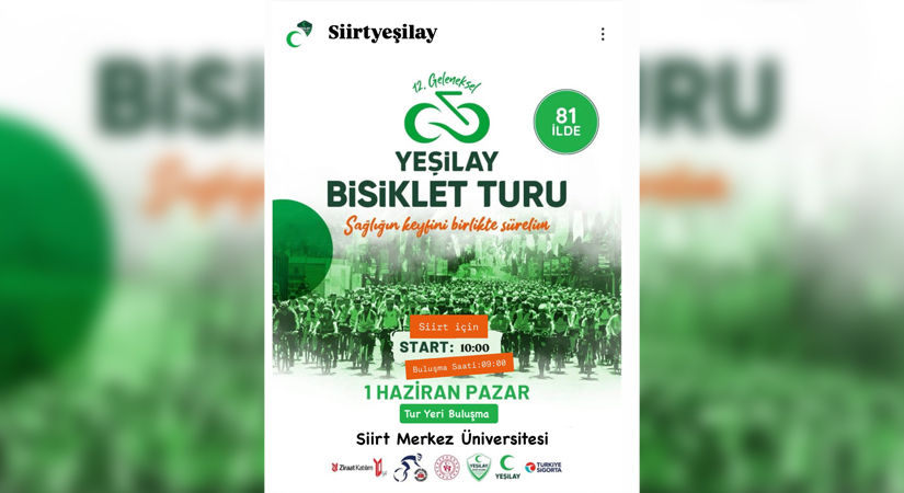 Sağlığın Keyfini Birlikte Sürelim! Yeşilay’dan 1 Haziran’da Hep Birlikte Pedal Çevirme Etkinliği