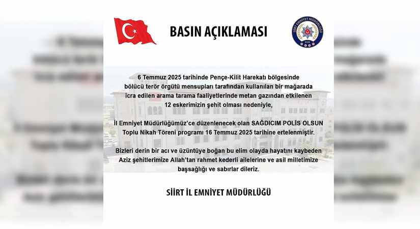 Sağdıcım Polis Olsun Töreni Ertelendi