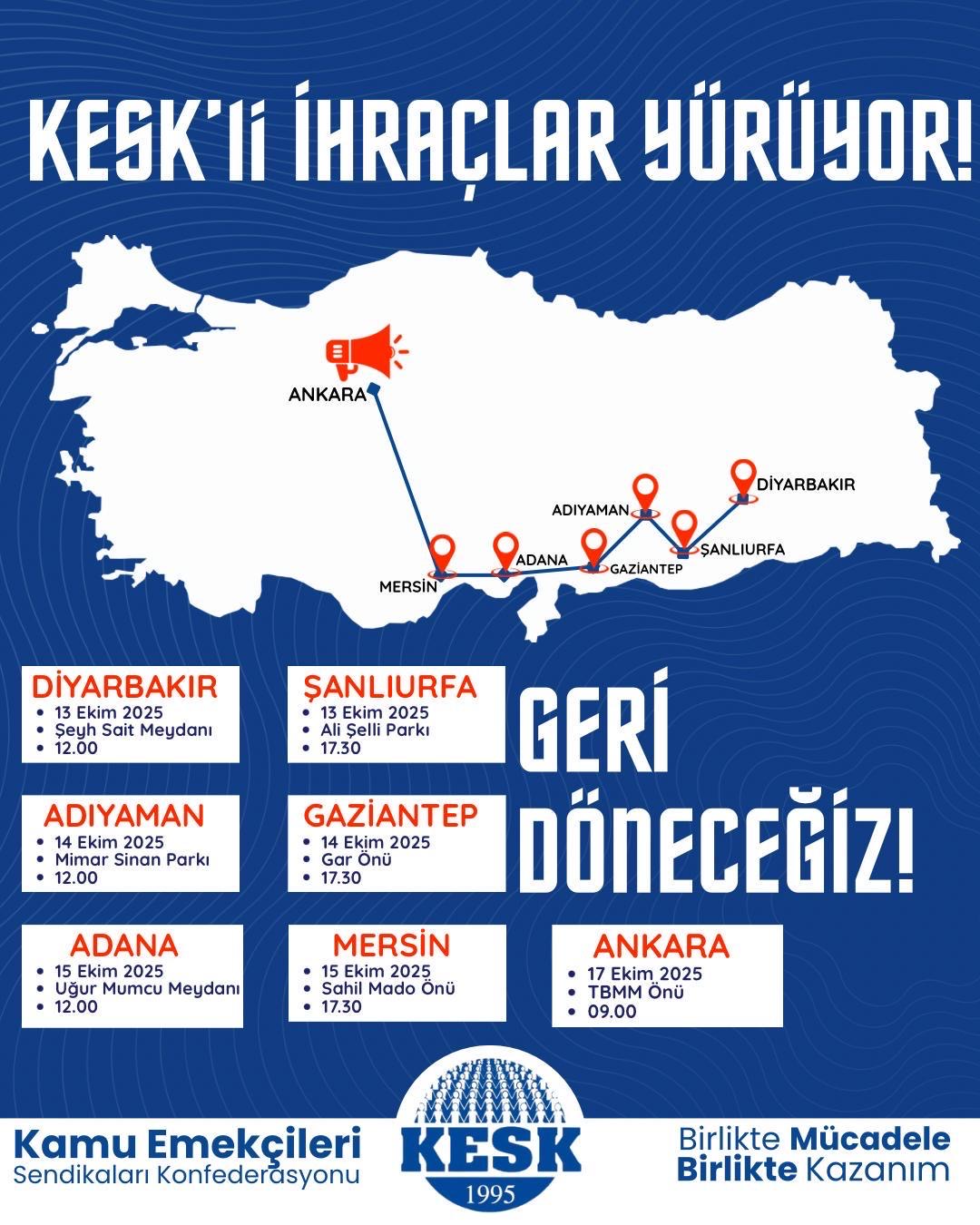 KESK Yürüyüş Başlatıyor