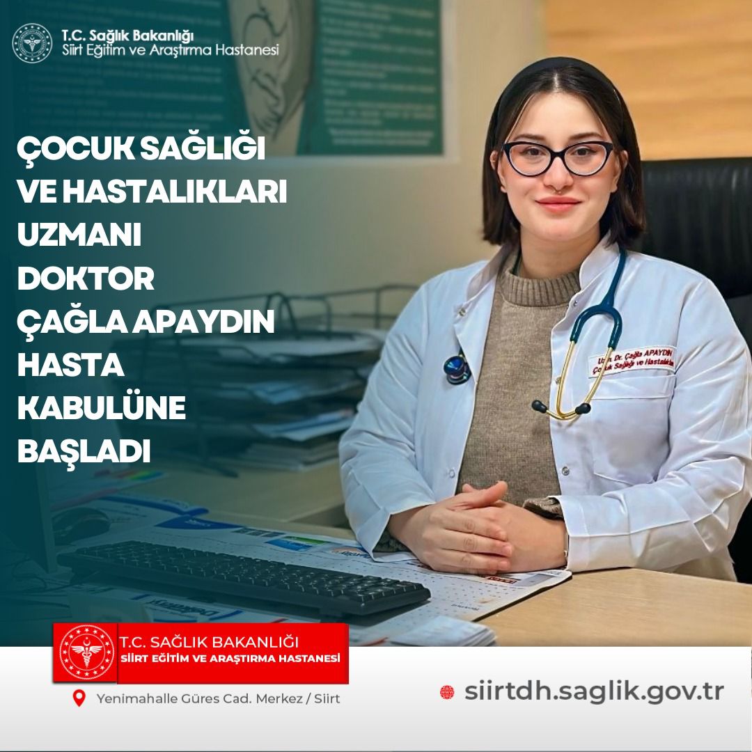 Çocuk Sağlığı ve Hastalıkları Uzmanı Dr. Çağla Apaydın Hasta Kabulüne Başladı