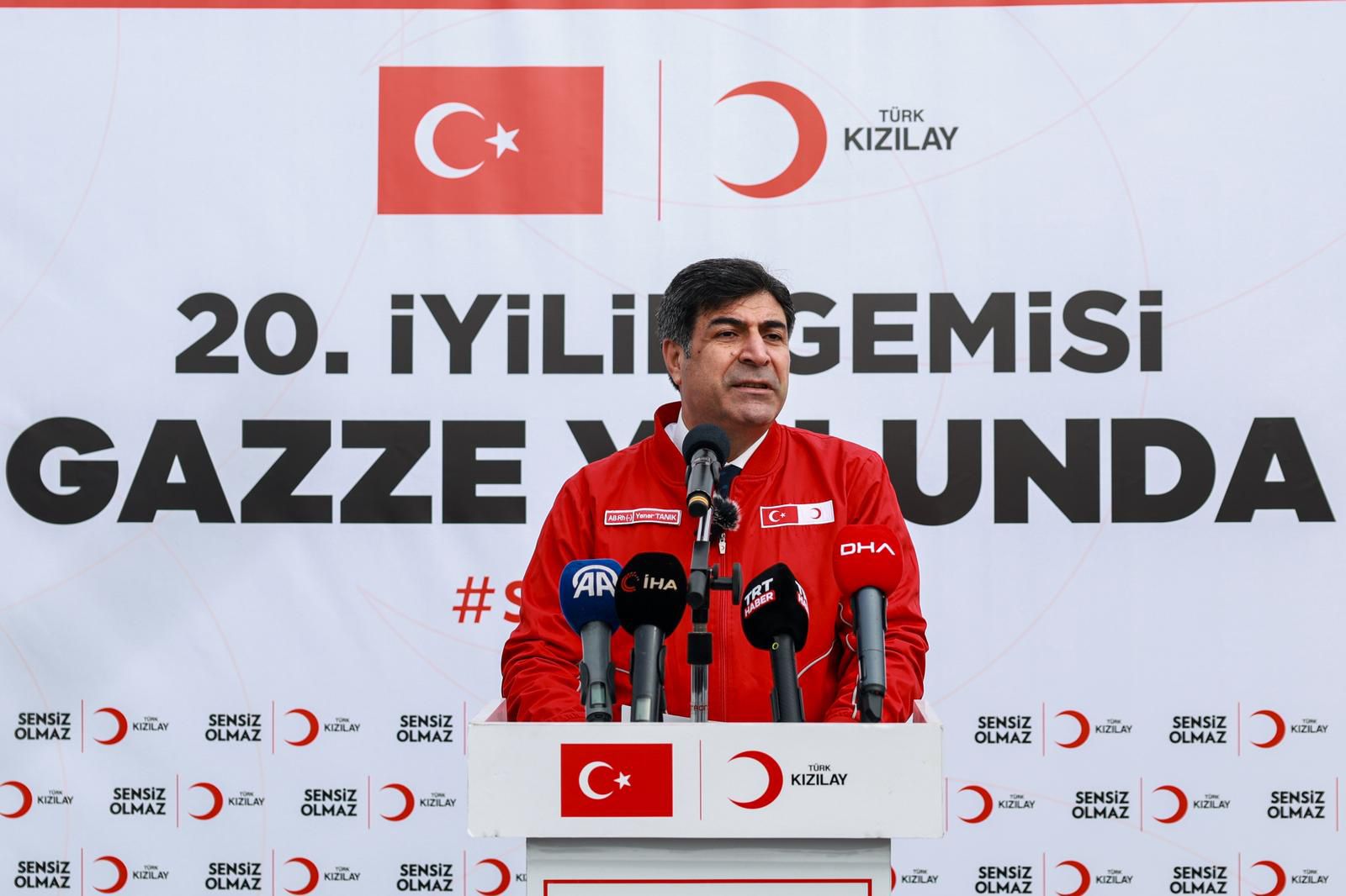 Kızılay’dan Gazze’ye 20. İyilik Gemisi Uğurlandı