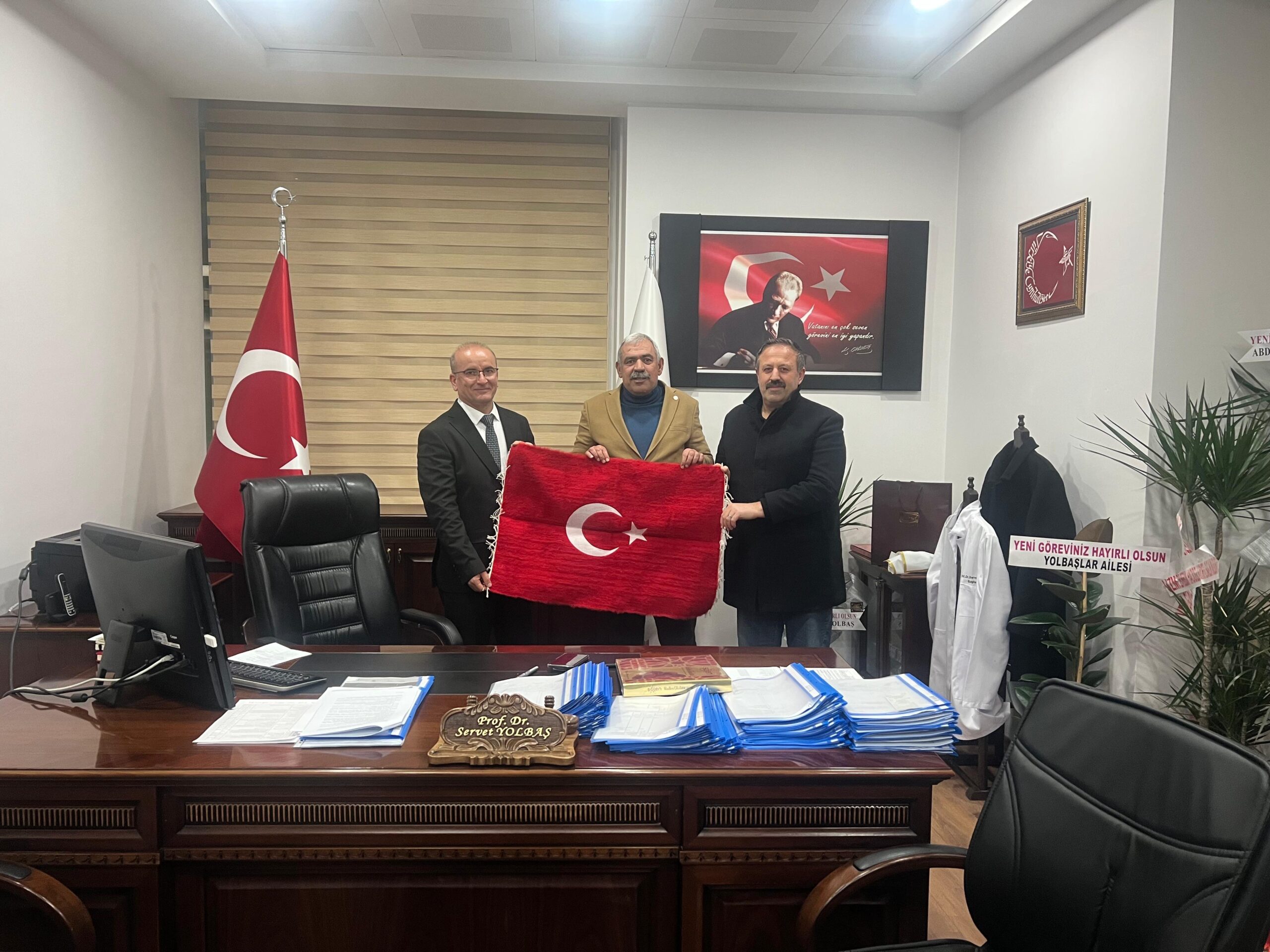 Başhekim Prof. Dr. Yolbaş’a Yoğun Ziyaretçi Akını, Federasyon Başkanı Olgaç ve Yönetimi de Ziyaret Etti