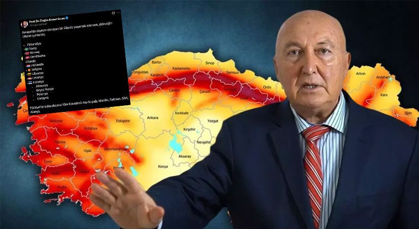 Jeofizik Yüksek Mühendisi Ahmet Ercan haritayı çizdi: Depremsiz yaşamak istiyorsanız Siirt’e yerleşin!
